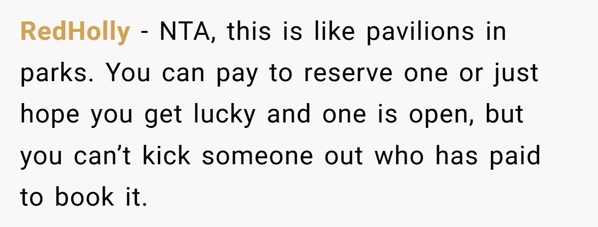 Woman Wants To Pay For A Pickleball Court Reservation, But The Locals Think It’s An Unacceptable Move RedHolly − NTA, this is like pavilions in parks. You can pay to reserve one or just hope you get lucky and one is open, but you can’t kick someone...