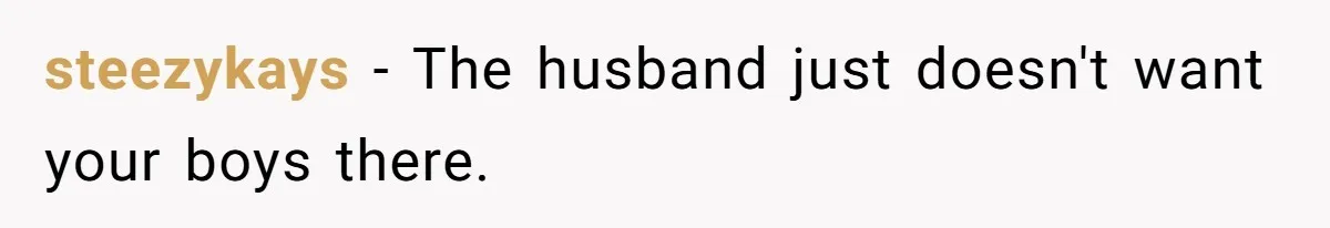 Ex Demands Dad Ban Common Foods At His Home, He Refuses And She Stops Visitation steezykays − The husband just doesn't want your boys there.