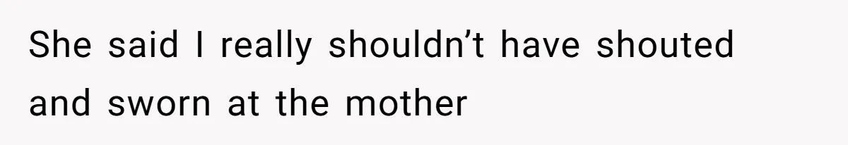 Partner Defends A Stressed Mother Against Her Boyfriends Harsh Reaction To A Dangerous Situation She said I really shouldn’t have shouted and sworn at the mother