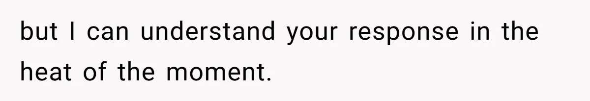 Partner Defends A Stressed Mother Against Her Boyfriends Harsh Reaction To A Dangerous Situation but I can understand your response in the heat of the moment.
