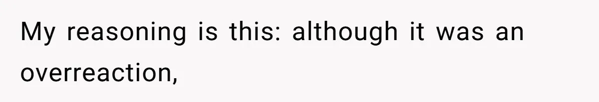 Partner Defends A Stressed Mother Against Her Boyfriends Harsh Reaction To A Dangerous Situation My reasoning is this: although it was an overreaction,