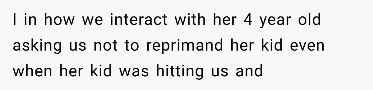 He Flew Across the Country to Help His Sister After Childbirth, Then Realized He’d Been Treated Like Unpaid Staff I in how we interact with her 4 year old asking us not to reprimand her kid even when her kid was hitting us and