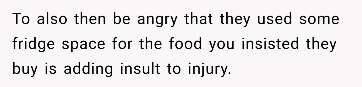 He Flew Across the Country to Help His Sister After Childbirth, Then Realized He’d Been Treated Like Unpaid Staff To also then be angry that they used some fridge space for the food you insisted they buy is adding insult to injury.