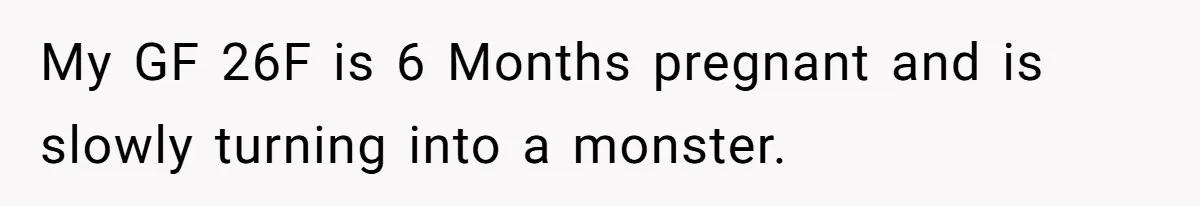 Pregnant Woman Strikes Her Provider In The Kitchen Over A Simple Dropped Sandwich My GF 26F is 6 Months pregnant and is slowly turning into a monster.