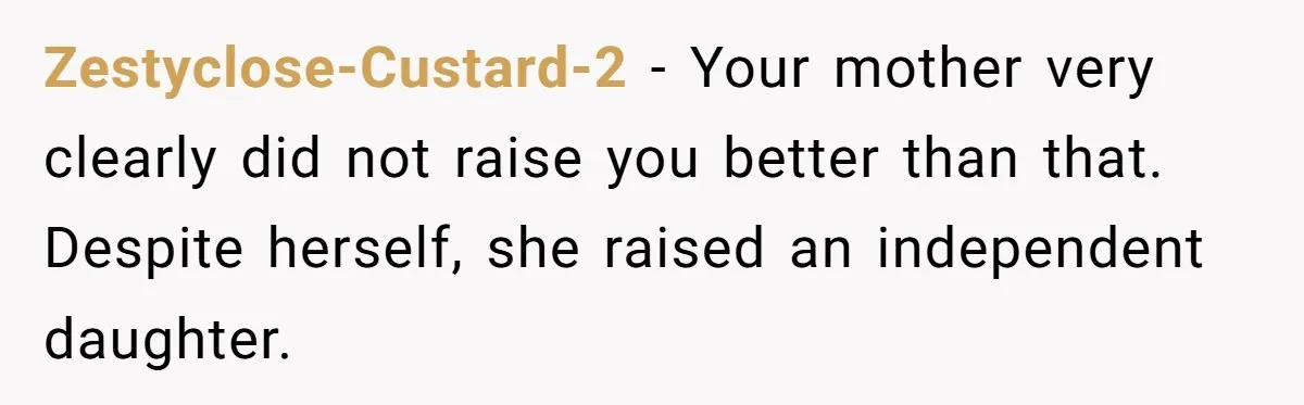 Mom Demands Daughter's Boyfriend Sleep On The Floor In Their Own House Zestyclose-Custard-2 − Your mother very clearly did not raise you better than that. Despite herself, she raised an independent daughter.