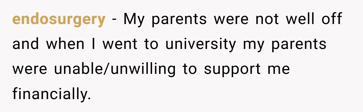 Mom Demands Daughter's Boyfriend Sleep On The Floor In Their Own House endosurgery − My parents were not well off and when I went to university my parents were unable/unwilling to support me financially.