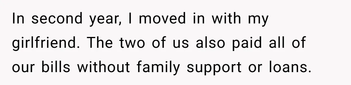 Mom Demands Daughter's Boyfriend Sleep On The Floor In Their Own House In second year, I moved in with my girlfriend. The two of us also paid all of our bills without family support or loans.