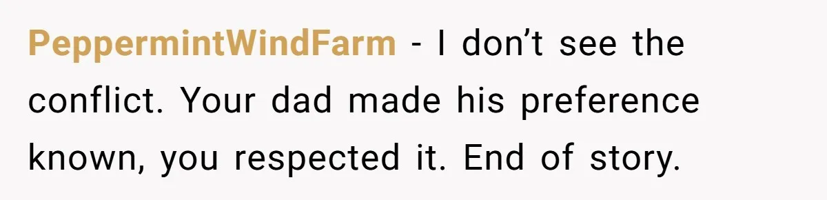She Chose a 3AM Drive Over Sleeping Separately From Her Boyfriend at Her Parents’ House, and Her Dad Took It Personally PeppermintWindFarm − I don’t see the conflict. Your dad made his preference known, you respected it. End of story.