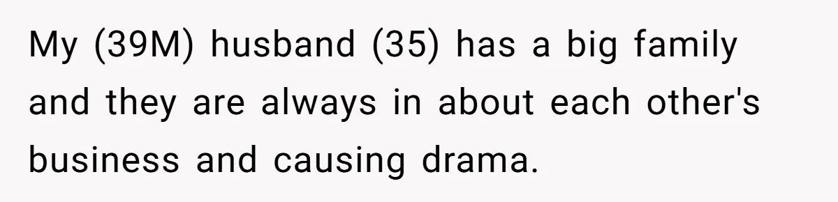 They Demanded Family Pay for Their Son’s Treatment While Keeping Luxury Vacations and a Debt-Free House My (39M) husband (35) has a big family and they are always in about each other's business and causing drama.