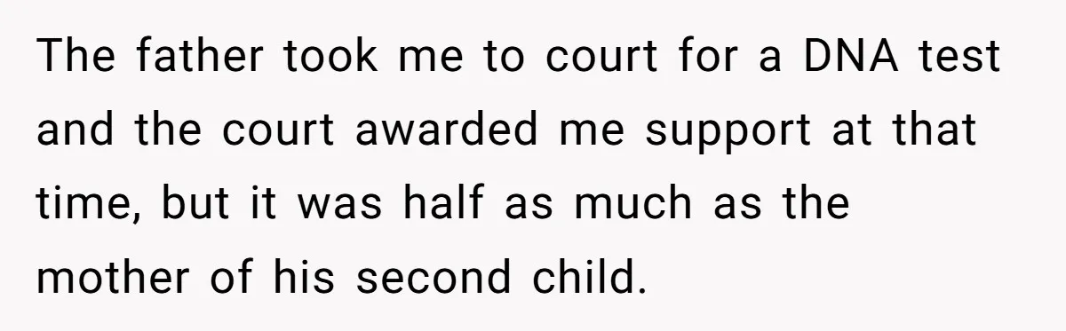 Woman Finds Out Her Husband May Have Fathered Her Best Friend’s Child While She’s Pregnant The father took me to court for a DNA test and the court awarded me support at that time, but it was half as much as the mother of his...