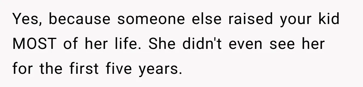 Parents Learn Their Strict Rules Failed Teenage Stepdaughter In A Devastating Way Yes, because someone else raised your kid MOST of her life. She didn't even see her for the first five years.
