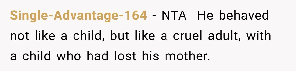 Young Man Throws His Fathers Old Words Back At Him Over Family Photos In His New Home Single-Advantage-164 − NTA He behaved not like a child, but like a cruel adult, with a child who had lost his mother.