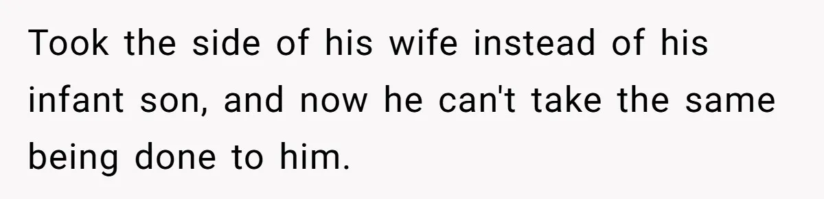 Young Man Throws His Fathers Old Words Back At Him Over Family Photos In His New Home Took the side of his wife instead of his infant son, and now he can't take the same being done to him.
