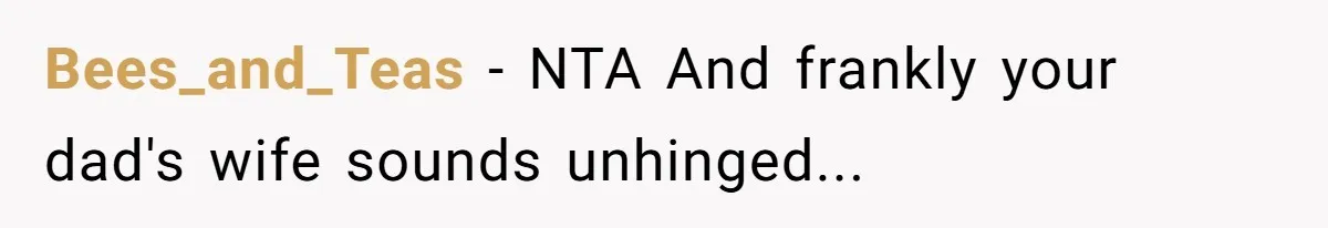 Expectant Mother Bars Fathers Wife From Newborn After Tense Naming Dispute Explodes Bees_and_Teas − NTA And frankly your dad's wife sounds unhinged...