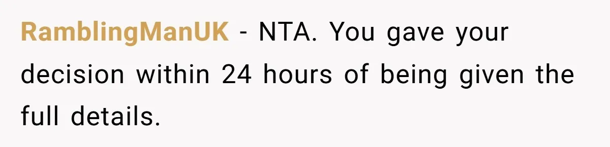 Woman Backs Out Of House Deal Last Minute After Realizing Her “Room” Comes With Public Access RamblingManUK − NTA. You gave your decision within 24 hours of being given the full details.