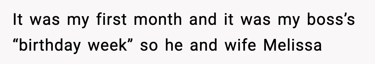 Employee Orders Only Vegetarian Option, Gets Accused Of Triggering Boss’s Daughter’s Eating Disorder It was my first month and it was my boss’s “birthday week” so he and wife Melissa