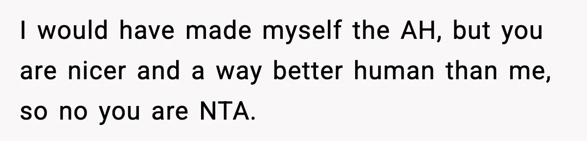 Employee Orders Only Vegetarian Option, Gets Accused Of Triggering Boss’s Daughter’s Eating Disorder I would have made myself the AH, but you are nicer and a way better human than me, so no you are NTA.