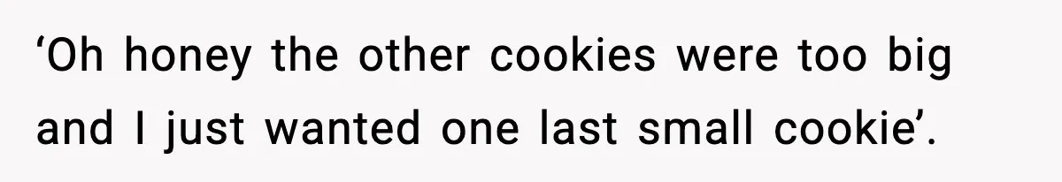 Woman Spends Hours Baking Perfect Gift Cookies, Husband Eats One Anyway And Calls It “No Big Deal” ‘Oh honey the other cookies were too big and I just wanted one last small cookie’.