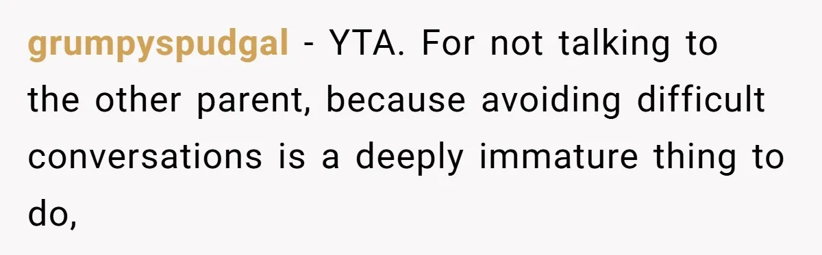 Mother Lets Daughter Get Lip Injections At 17, Now Ex-Husband Wants To Limit Her Visitation grumpyspudgal − YTA. For not talking to the other parent, because avoiding difficult conversations is a deeply immature thing to do,