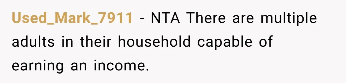 Wealthy Man Offers Home To His Mother But Refuses Stepdad And Stepfamily Used_Mark_7911 − NTA There are multiple adults in their household capable of earning an income.