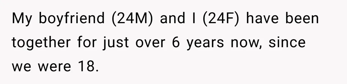 Woman Demands Proposal From Boyfriend After 6 Years, Gives Him Until The End Of The Year My boyfriend (24M) and I (24F) have been together for just over 6 years now, since we were 18.