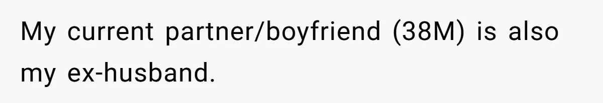 My current partner/boyfriend (38M) is also my ex-husband.