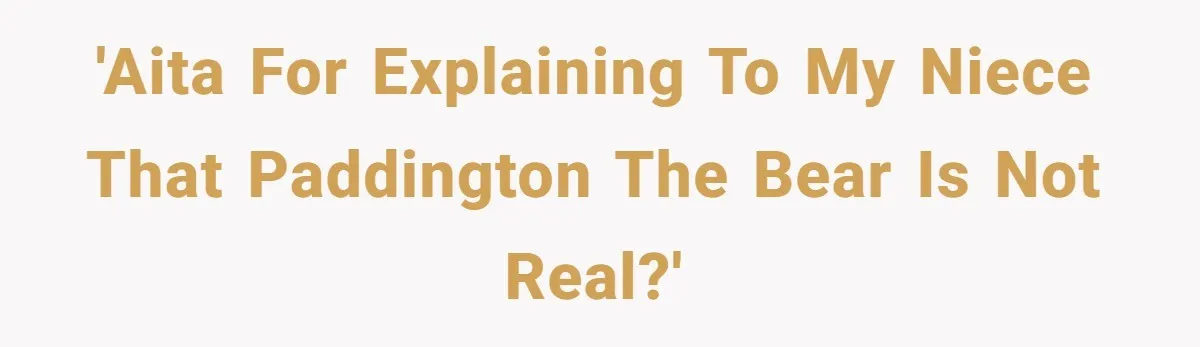 She Told Her Niece Paddington Wasn’t Real, and It Sparked a Family Rift 'AITA for explaining to my niece that Paddington the bear is not real?'