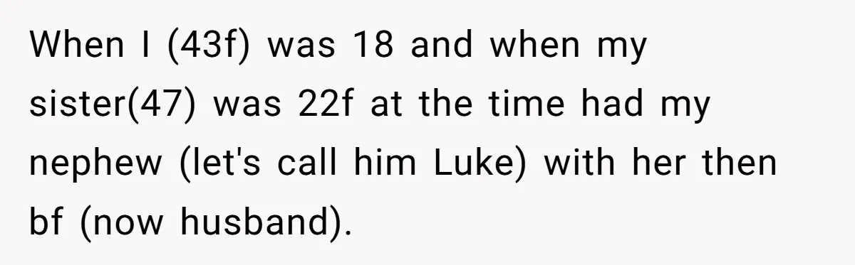 Aunt Who Raised Nephew As Her Son Faces Emotional Backlash From Niece Over Birthday Gift Decision When I (43f) was 18 and when my sister(47) was 22f at the time had my nephew (let's call him Luke) with her then bf (now husband).