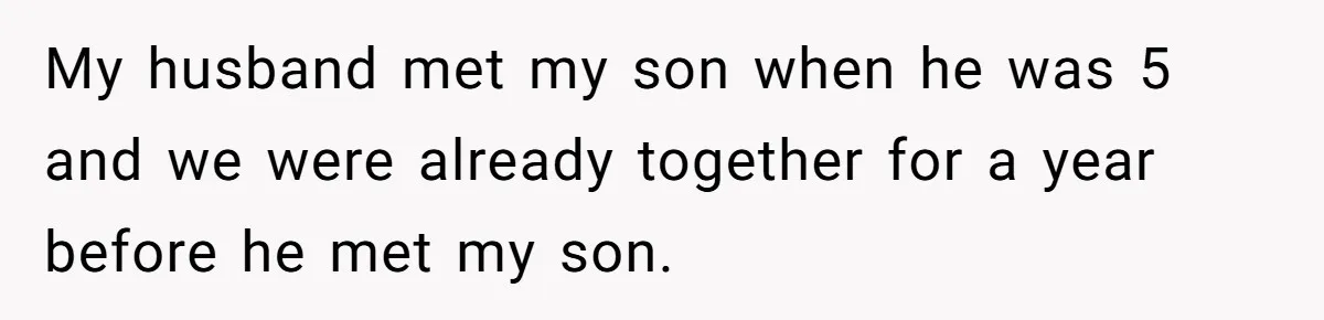Aunt Who Raised Nephew As Her Son Faces Emotional Backlash From Niece Over Birthday Gift Decision My husband met my son when he was 5 and we were already together for a year before he met my son.