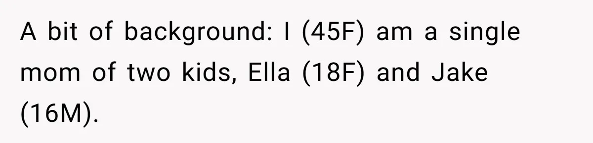 Daughter Says She’ll Cut Mom Off After College, Mom Takes Back College Fund A bit of background: I (45F) am a single mom of two kids, Ella (18F) and Jake (16M).