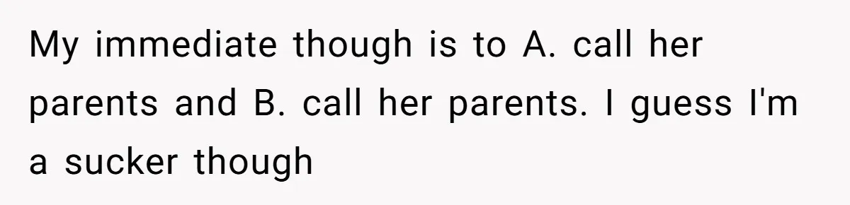 13-Year-Old Faces Her First Period, Neighbor Babysitter Steps Up, Still Gets Blamed By Parents My immediate though is to A. call her parents and B. call her parents. I guess I'm a sucker though