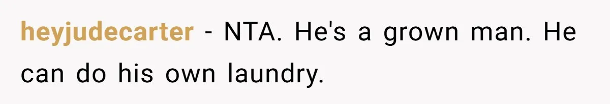 After Facing A Major Surgery, Woman Returns Home To Face Another Unexpected Conflict heyjudecarter − NTA. He's a grown man. He can do his own laundry.