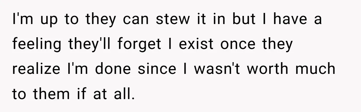 Ex Wants To Get Back Together After His Mom’s Death, She’s Not Having It I'm up to they can stew it in but I have a feeling they'll forget I exist once they realize I'm done since I wasn't worth much to them if...