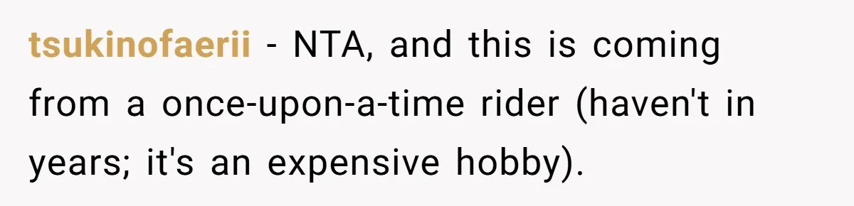 Woman Tried To Be Considerate Of A Horse Rider, But After Getting Yelled At, She Responds Sharply tsukinofaerii − NTA, and this is coming from a once-upon-a-time rider (haven't in years; it's an expensive hobby).