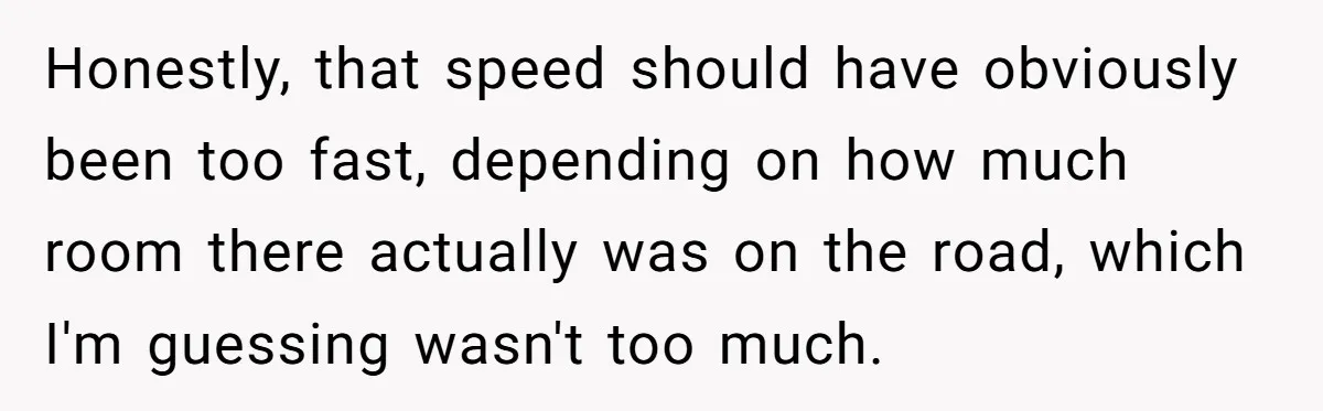 Woman Tried To Be Considerate Of A Horse Rider, But After Getting Yelled At, She Responds Sharply Honestly, that speed should have obviously been too fast, depending on how much room there actually was on the road, which I'm guessing wasn't too much.