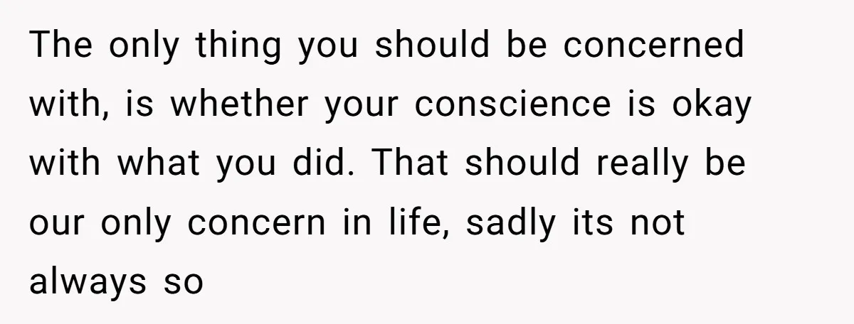He Bought His Twins Cars for Their 18th Birthday, Then His Family Demanded the Money Instead The only thing you should be concerned with, is whether your conscience is okay with what you did. That should really be our only concern in life, sadly its not...