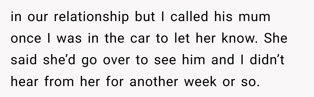 She Left After Her Husband Choked Her, Then He Died, and Now She’s Carrying the Weight of It All in our relationship but I called his mum once I was in the car to let her know. She said she’d go over to see him and I didn’t hear...