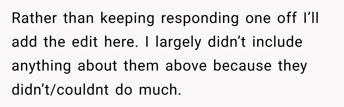 Rather than keeping responding one off I’ll add the edit here. I largely didn’t include anything about them above because they didn’t/couldnt do much.