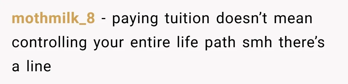She Lied About a Double Major to Keep the Peace, Now Her Parents Say She’s Betrayed Them mothmilk_8 − paying tuition doesn’t mean controlling your entire life path smh there’s a line