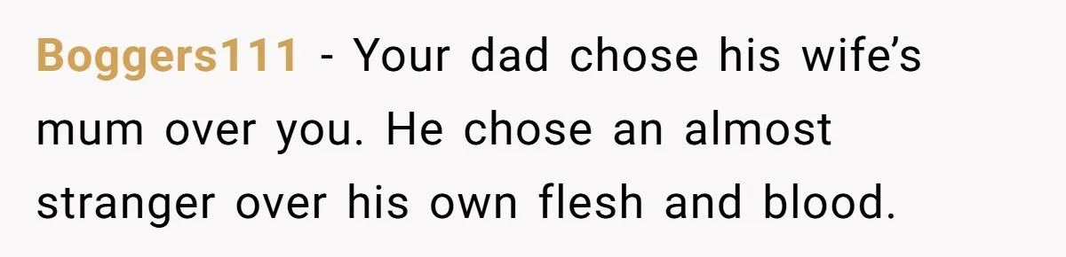 Dad Promises Daughter A Bedroom, Then Makes Her Sleep On The Couch And Prioritizes His Wife's Family Boggers111 − Your dad chose his wife’s mum over you. He chose an almost stranger over his own flesh and blood.