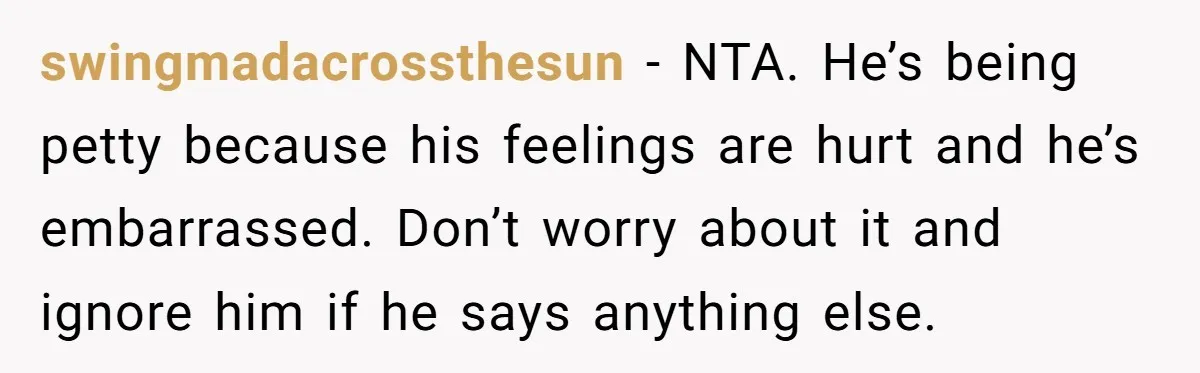 He Paid for Dinner, She Declined a Second Date, and Now He Says She Should’ve “Warned” Him First swingmadacrossthesun − NTA. He’s being petty because his feelings are hurt and he’s embarrassed. Don’t worry about it and ignore him if he says anything else.