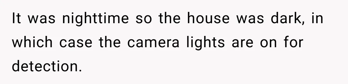 Woman Ends 8-Year Friendship After Cameras Expose Her ‘Friend’ Snooping In Her Home It was nighttime so the house was dark, in which case the camera lights are on for detection.
