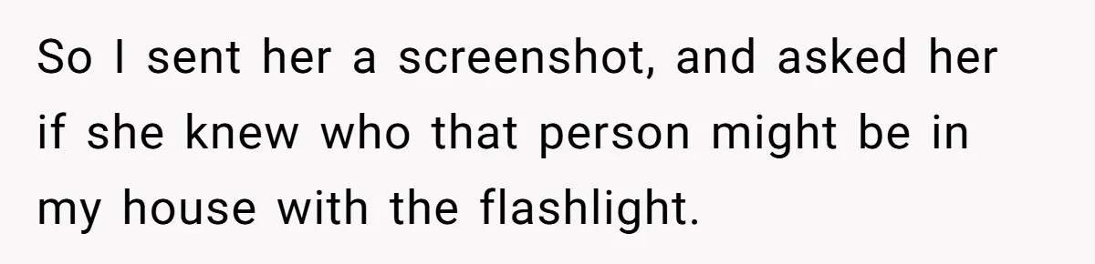 Woman Ends 8-Year Friendship After Cameras Expose Her ‘Friend’ Snooping In Her Home So I sent her a screenshot, and asked her if she knew who that person might be in my house with the flashlight.