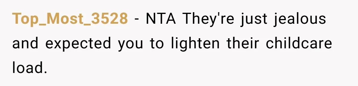 Childfree Woman 'Ruins' Friends' Bali Trip Simply By Having Fun Top_Most_3528 − NTA They're just jealous and expected you to lighten their childcare load.