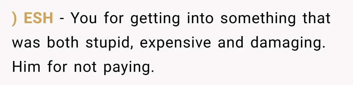 This Woman Thought She Was Just Co-Signing, Until Missed Payments Started Destroying Her Credit ) ESH - You for getting into something that was both stupid, expensive and damaging. Him for not paying.