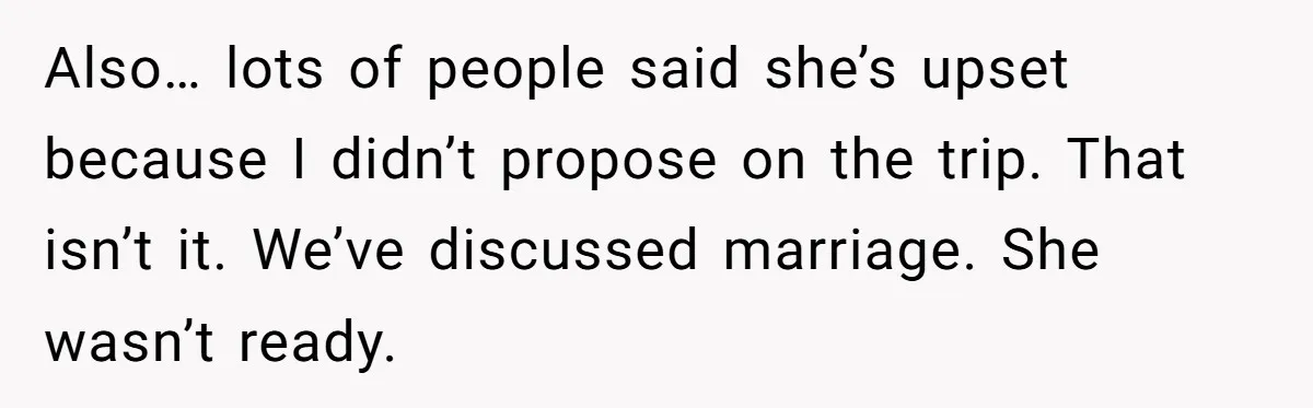 The $5,000 Ghost: When An 8-Year Romance Turns Into A Financial Haunting Also… lots of people said she’s upset because I didn’t propose on the trip. That isn’t it. We’ve discussed marriage. She wasn’t ready.