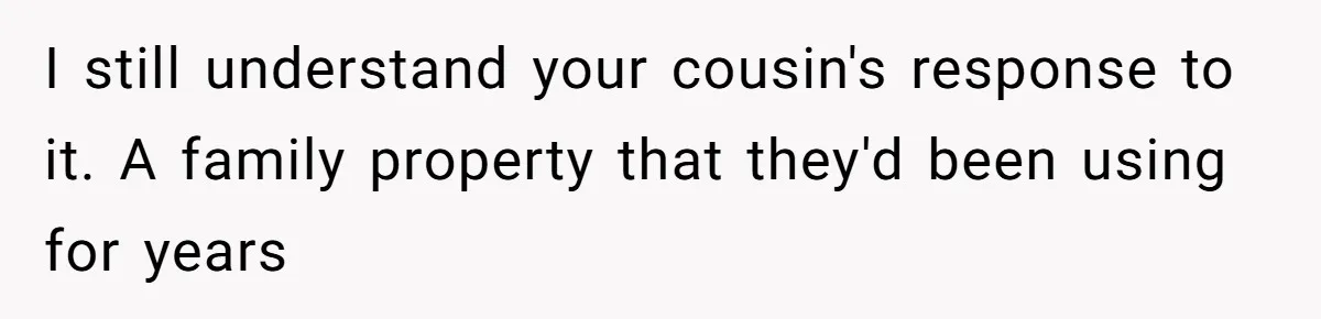 Nephew Buys Uncle's House To Help With Debt, Cousins Call Him A Thief I still understand your cousin's response to it. A family property that they'd been using for years