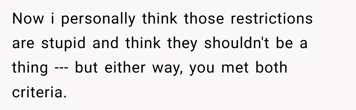 Woman Tells Nurse To Stop Talking Her Out Of Hysterectomy, Ends Up Labeled Combative Now i personally think those restrictions are stupid and think they shouldn't be a thing --- but either way, you met both criteria.
