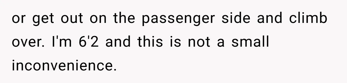 They Told Him to Submit Complaints in Writing. He Sent a 1,847-Word Essay About a Parking Spot or get out on the passenger side and climb over. I'm 6'2 and this is not a small inconvenience.