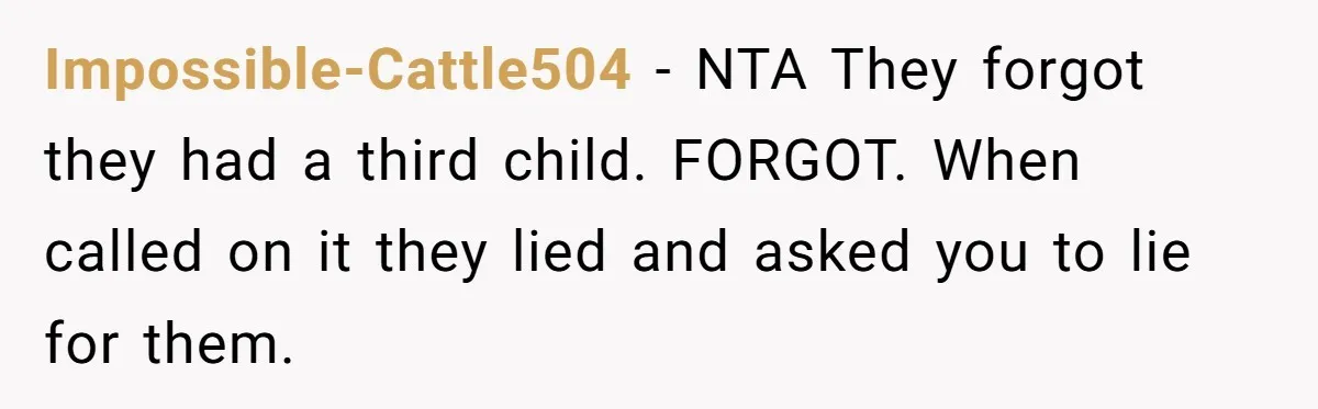 Daughter Exposes Family’s Mistreatment On Social Media After Parents Forget Her On Wedding Day Impossible-Cattle504 − NTA They forgot they had a third child. FORGOT. When called on it they lied and asked you to lie for them.